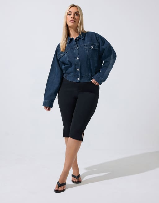 Yours Clothing Denim jacket in blue, 3 of 4