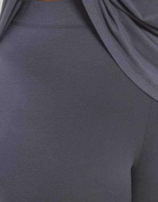Yours Clothing Elasticated jersey leggings in grey, 2 of 4