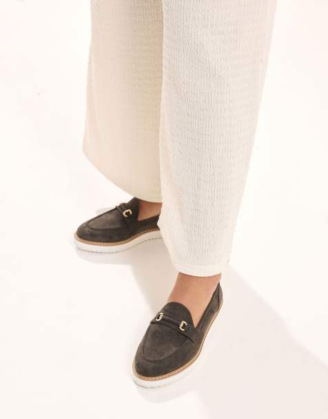 Yours Clothing Faux suede snaffle loafers in wide fit and extra wide fit in brown - view 1