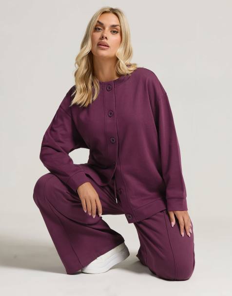 Yours Clothing Jersey button cardigan in red - view 1