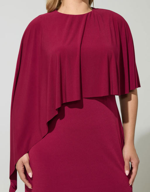 Yours Clothing Maxi cape dress in red, 4 of 4
