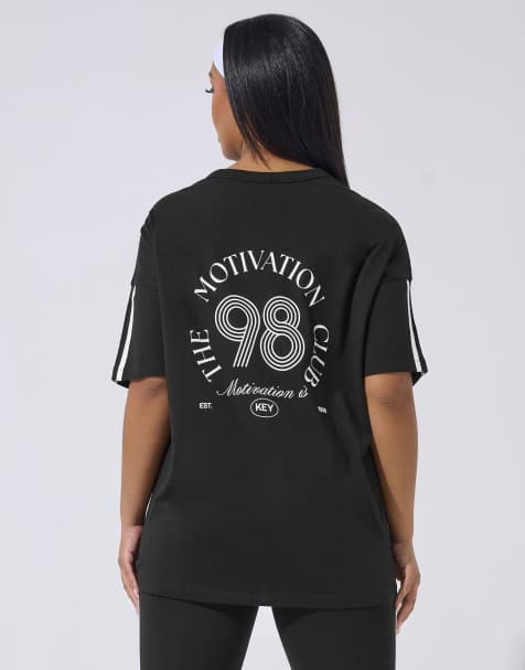 Yours Clothing Side stripe active leggings and t shirt - view 1