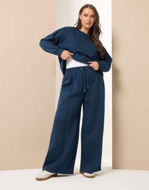Yours Clothing Sweatshirt & jogger set in blue - view 1