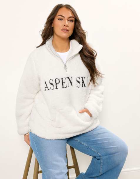 Yours Clothing Teddy borg fleece in natural - view 1