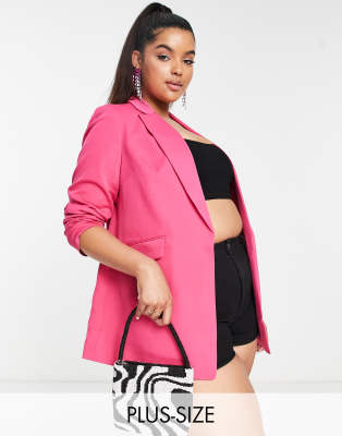 Yours Yours co-ord blazer in pink