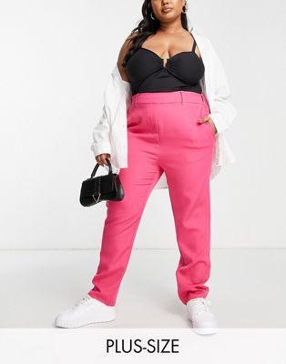 Yours co-ord tailored trouser in pink
