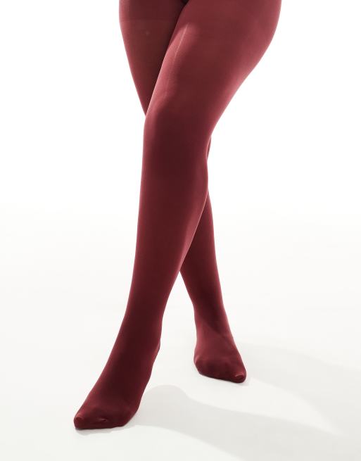 Yours - Collant 50 denari color rosso bacca