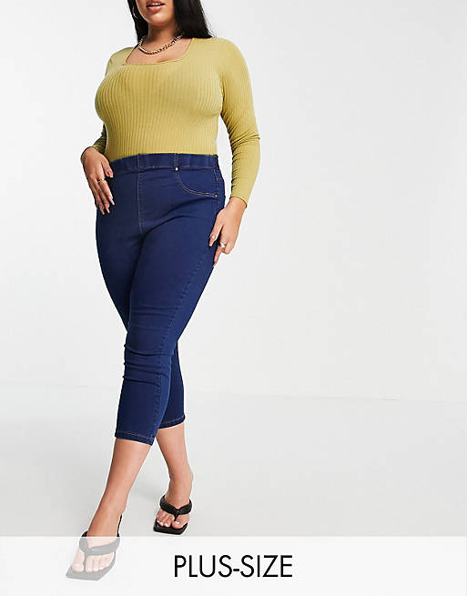 Yours cropped jeggings in indigo