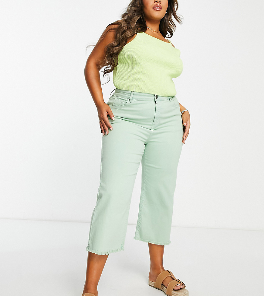 Plus-size jeans by Yours Out of the blue into the hue High rise Zip fly Five pockets Frayed hem Slim fit