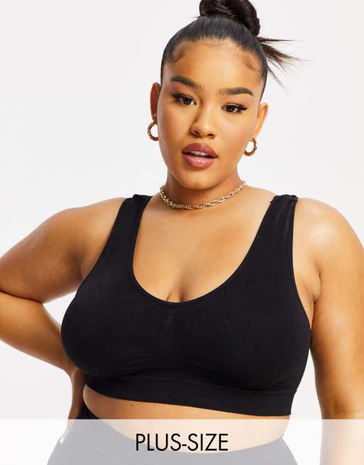 Yours Curve seamless bra in black