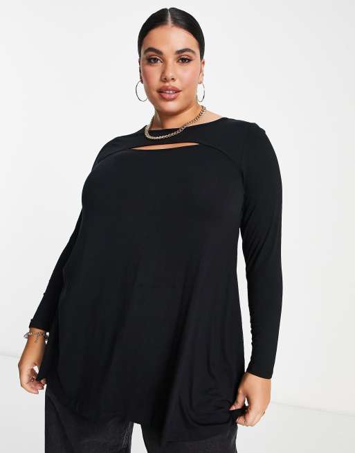 Yours cut out swing top in black