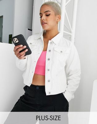 Yours denim jacket in white