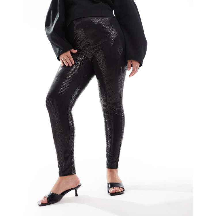 Sequin leggings asos top