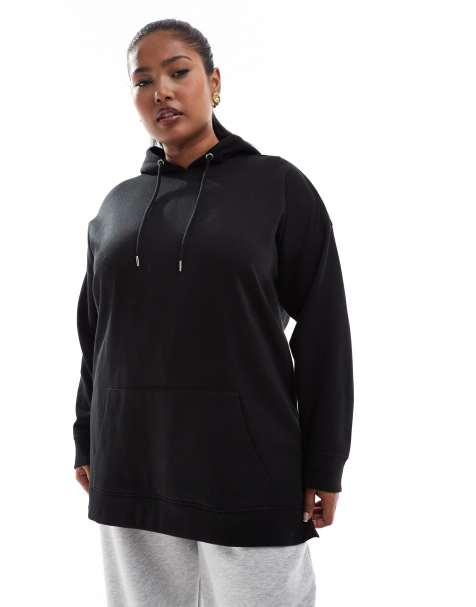 Yours essential hoodie in black - view 1