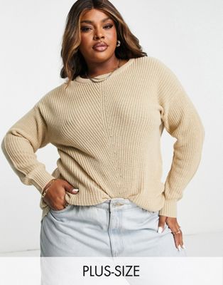 Yours Exclusive crew neck jumper in oatmeal