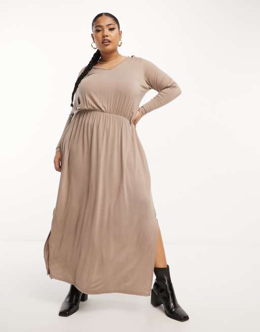 Long sleeve maxi dress hotsell with pockets