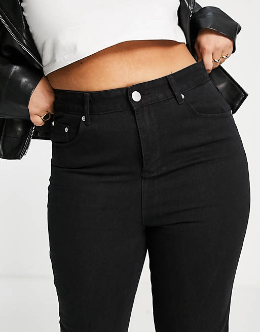 Women Yours Exclusive mom jeans in black 