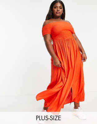 red off shoulder dress plus size