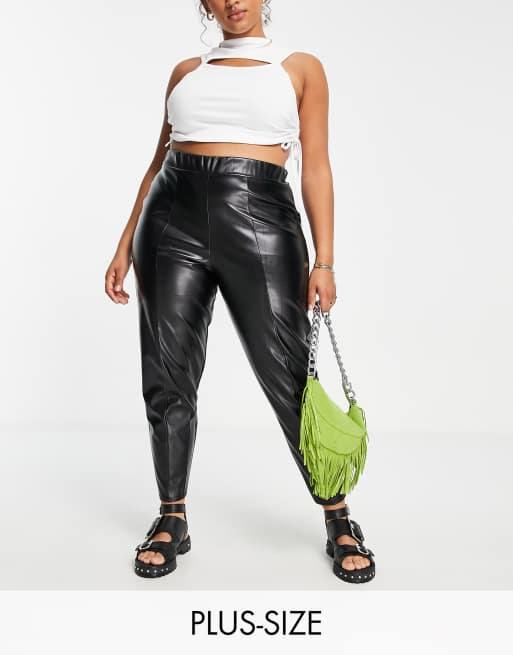 Black Faux Leather Pants Plus Size