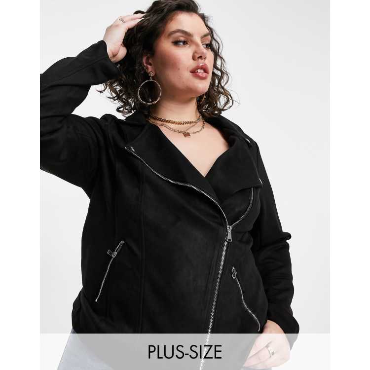 YOURS Plus Size Faux Leather Biker Jacket