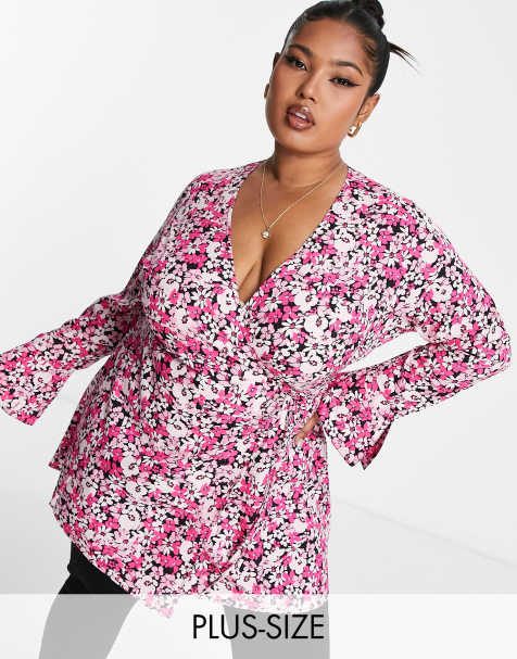 YOURS LONDON Plus Size Purple Sequin Flute Sleeve Top