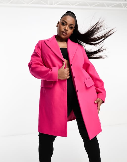 Yours formal breasted coat in pink