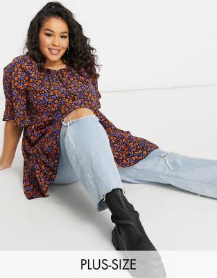 Haut Babydoll Free People Vert Fumé - Dentelle, Manches Dolman, Coton, Taille M