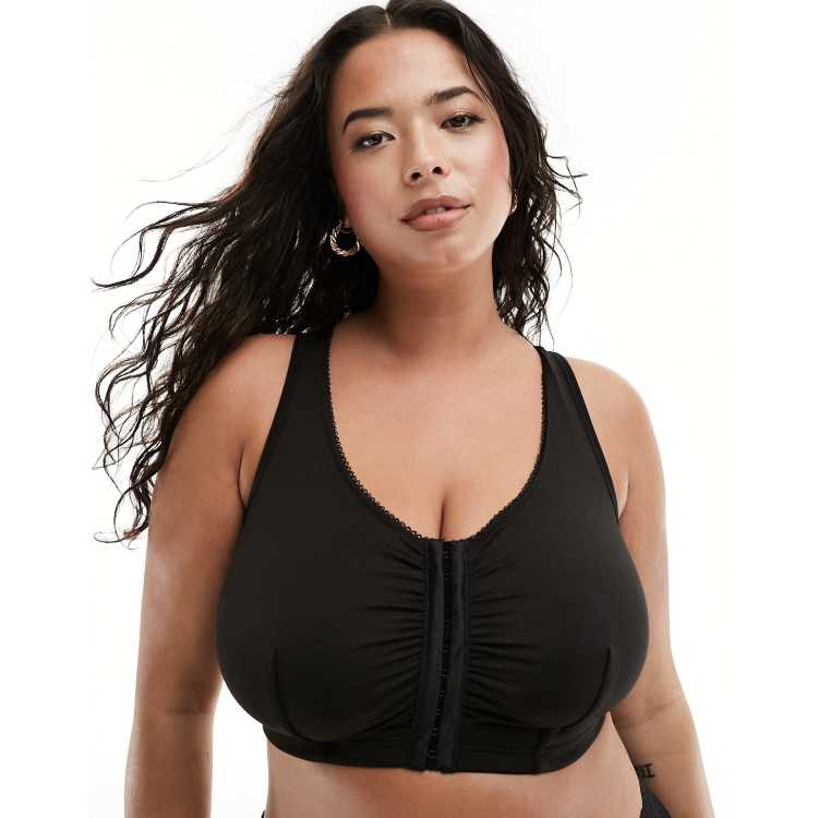 Yours front fastening bra in black