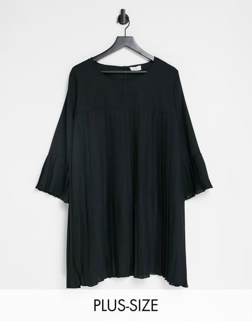 Yours - Geplooide tuniek-blouse in zwart