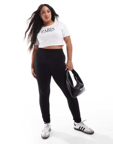 Yours - Geribbelde legging in zwart - view 1