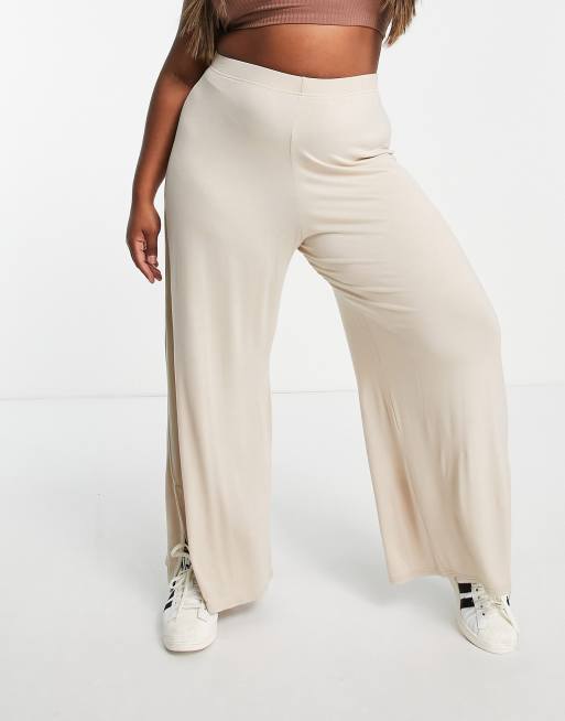 Yours – Hose in Steingrau mit weitem Bein und Seitenschlitz, 2 von 4