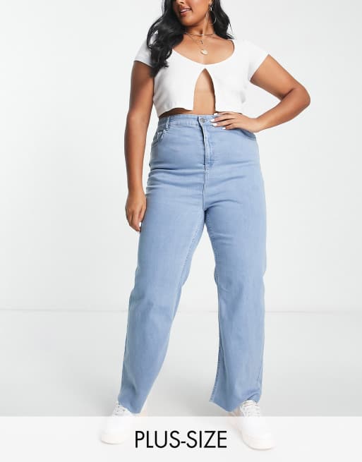 Yours - Jeans met wijde pijpen in blauw