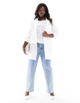 Shop Yours jersey blazer in white Online – Trendy & Affordable Fashion