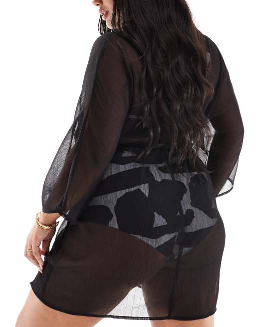 Asos black kaftan hotsell