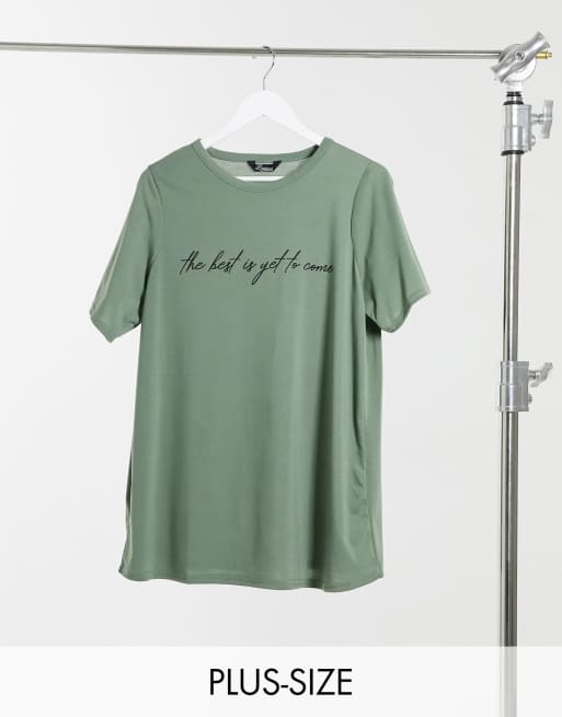Yours Khakifargad T Shirt Med Slogan The Best Is Yet To Come Asos