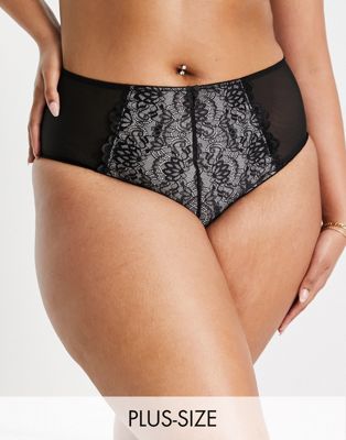 Yours lace brief in black