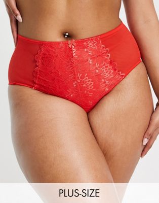 Yours lace brief in red