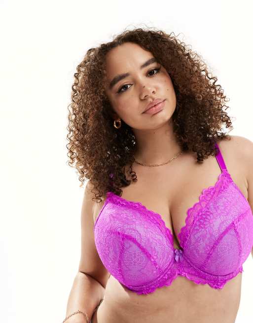 YOURS Cherry Pink Lace Padded Bra  Padded bras, Stylish plus size  clothing, Fashionable plus size clothing