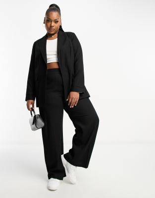 Yours linen blazer in black