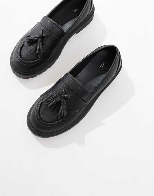 Yours - Loafers met dikke zool en kwastjes in zwart, 3 van 4