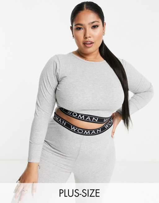 Yours lounge long sleeved top in gray