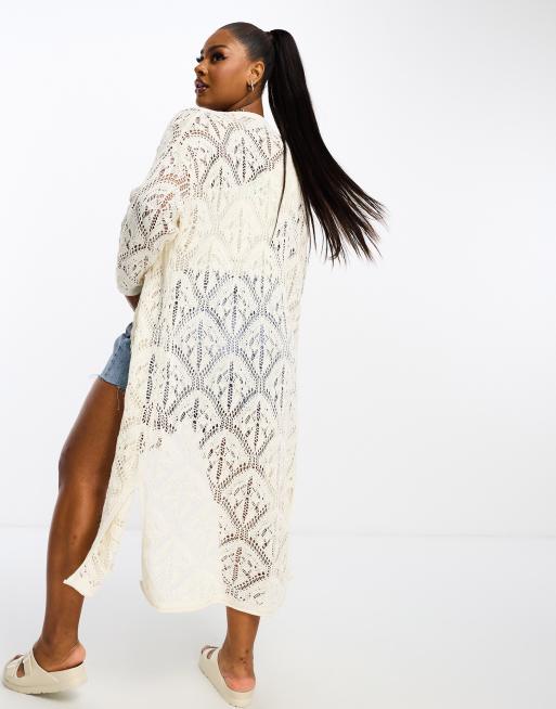 Crochet maxi clearance cardigan