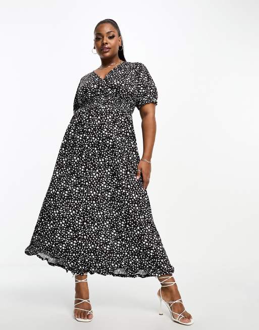 Maxi jurk best sale zwart wit