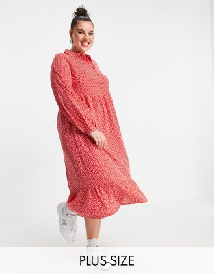 Yours midi shirt dress in red heart print - ASOS Price Checker