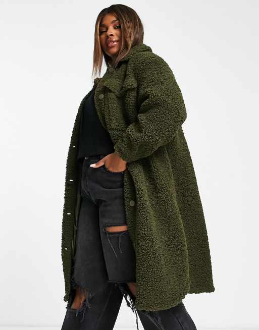 Dark green shop teddy bear jacket