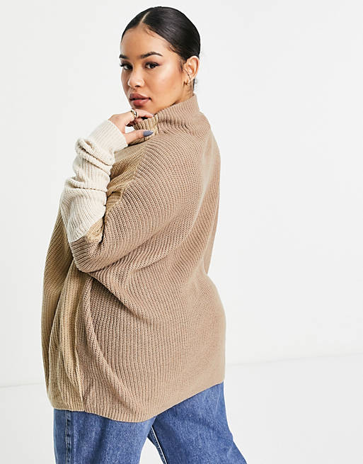  Yours oversized jumper in neutral mix 