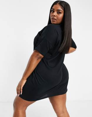 black t shirt dress asos