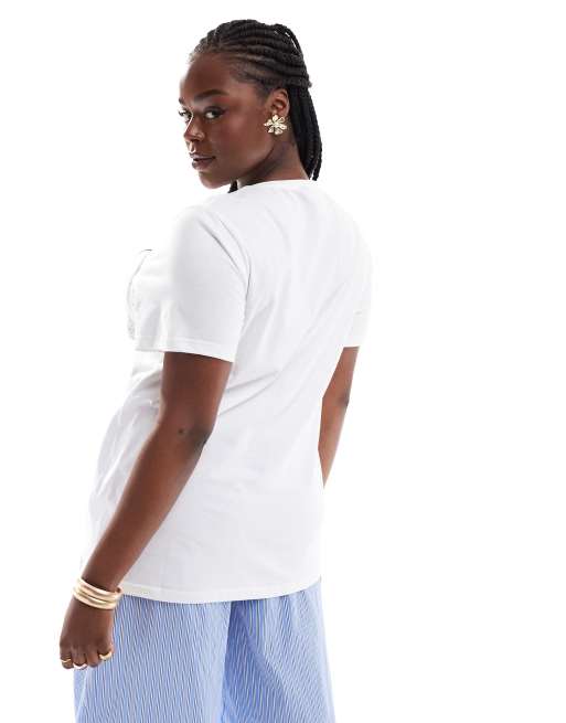 Yours Oversized T shirt in wit ASOS