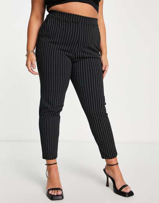 Pinstripe pants womens sales outfit