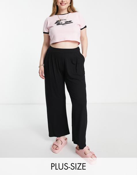Yours pleat front tailored pants in black - view 1